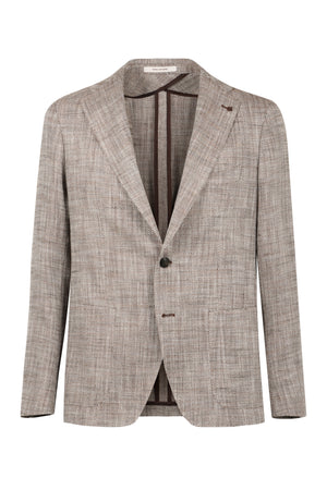 Linen-silk blend blazer-0